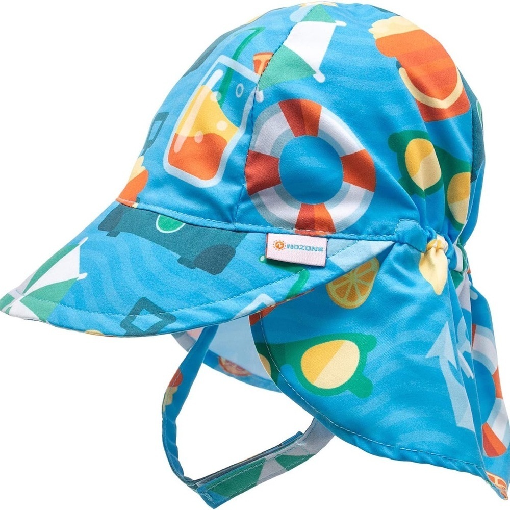 Nozone Blue Sun Hat with Fun Print